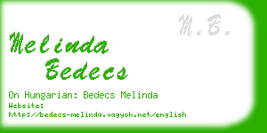 melinda bedecs business card